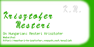 krisztofer mesteri business card